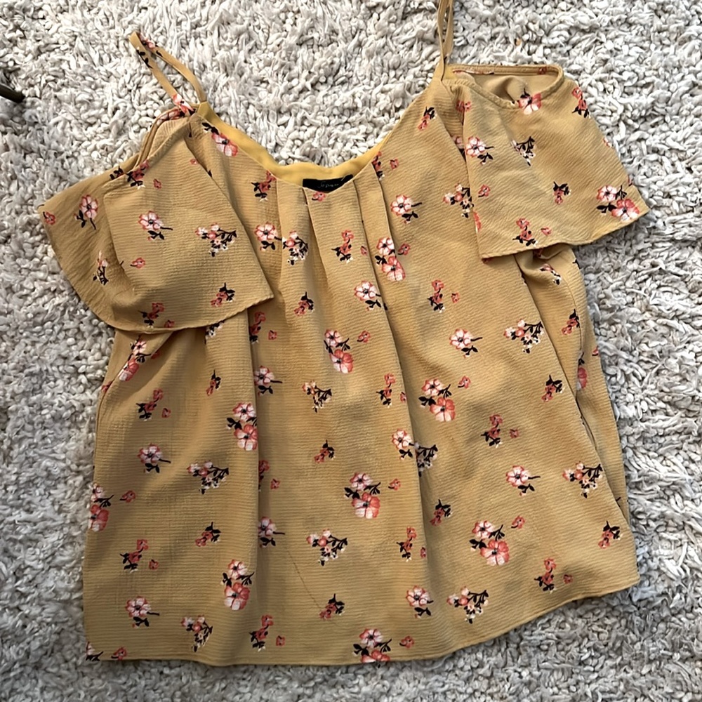 Floral Cold Shoulder Blouse- Size S